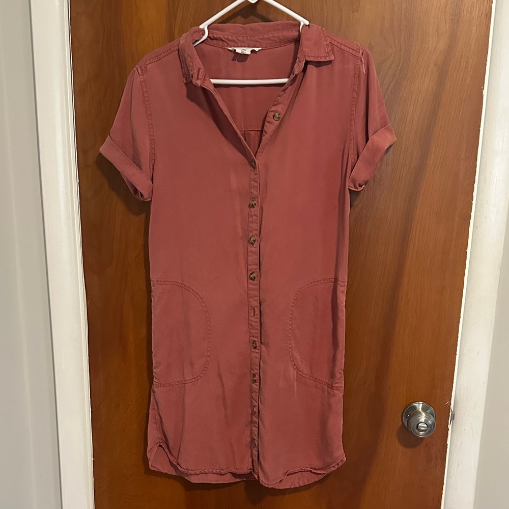Lucky Brand Terracotta Shirt Dress